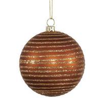 Vickerman 4.75" Copper Matte-Glitter Ball Ornament (3 pack)