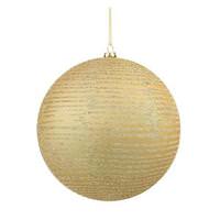 Vickerman 5.5" Gold Matte Glitter Ball Ornament (2 pack)