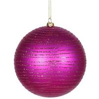 Vickerman 5.5" Cerise Matte-Glitter Ball Ornament (2 pack)