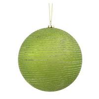Vickerman 5.5" Lime Matte Glitter Ball Ornament (2 pack)