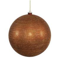 Vickerman 5.5" Copper Matte-Glitter Ball Ornament (2 pack)