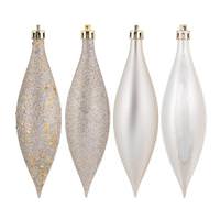 Vickerman 5.5" Champagne 4 Assorted Finish Drop Ornament (8 pack)