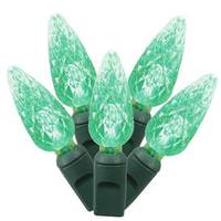 View 200 Light 100' Green Wire Green LED C6 Set 6" Spacing