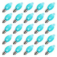 View 0.96 watt 120 volt C7 Candelabra Screw Teal Twinkle LED (25 pack)
