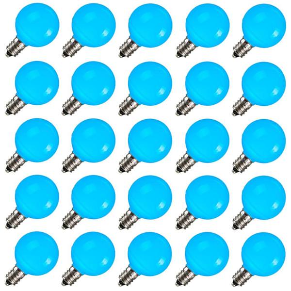 .96 watt G40 Teal Ceramic LED Candelabra Screw Base (25 pack)