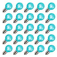 View 0.38 watt G30 Candelabra Screw Base Teal Faceted Dimmable LED (25 pack)
