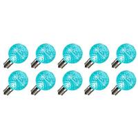 Vickerman .45 watt G50 Teal Faceted Intermediate Screw Base LED (10 pack)