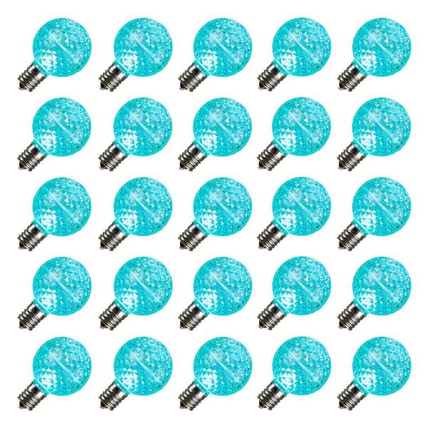 .45 watt G50 Teal Faceted LED Intermediate Screw Base (25 pack)