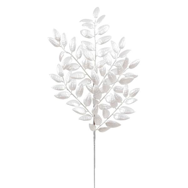 22" White Glitter Honey Locust Spray (6 pack)