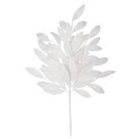 Vickerman 22" White Glitter Bay Leaf Spray (6 pack)
