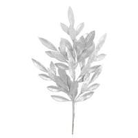 Vickerman 22" Silver Glitter Bay Leaf Spray (6 pack)
