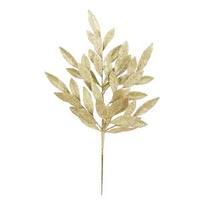 Vickerman 22" Gold Glitter Bay Leaf Spray (6 pack)