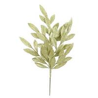 Vickerman 22" Lime Glitter Bay Leaf Spray (6 pack)