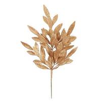 Vickerman 22" Copper Glitter Bay Leaf Spray (6 pack)