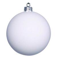 Vickerman 15.75" White Shiny Ball Ornament