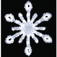 Vickerman 30 Light 3.5' Pure White C7 LED Metallic Snowburst Pole Decoration