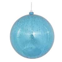 Vickerman 12" Teal Shiny Mercury Ball Ornament