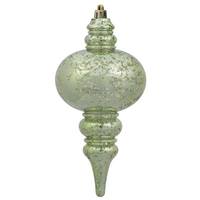 Vickerman 7" Celadon Shiny Mercury Finial Ornament (3 pack)