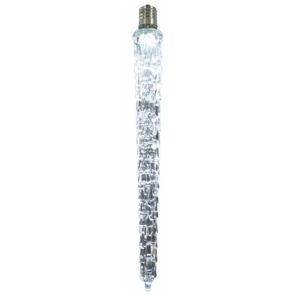 9" Cool White Falling LED C9 Icicle Bulb