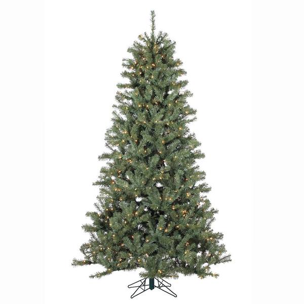 7.5' x 52" Artificial Valley Spruce Tree 550 Clear Lights