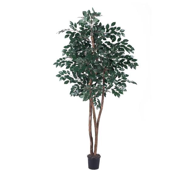 78" Potted Artificial Heartand Sakaki Tree
