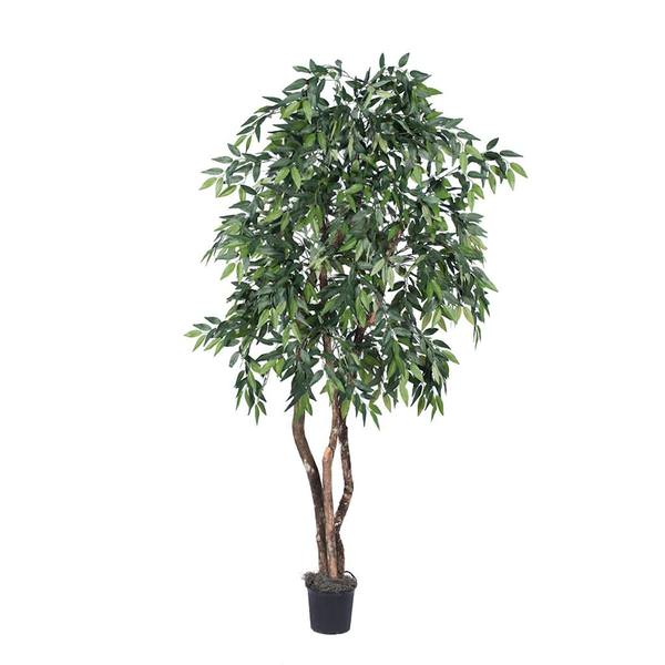 72" Potted Artificial Heartand Green Smilax Tree