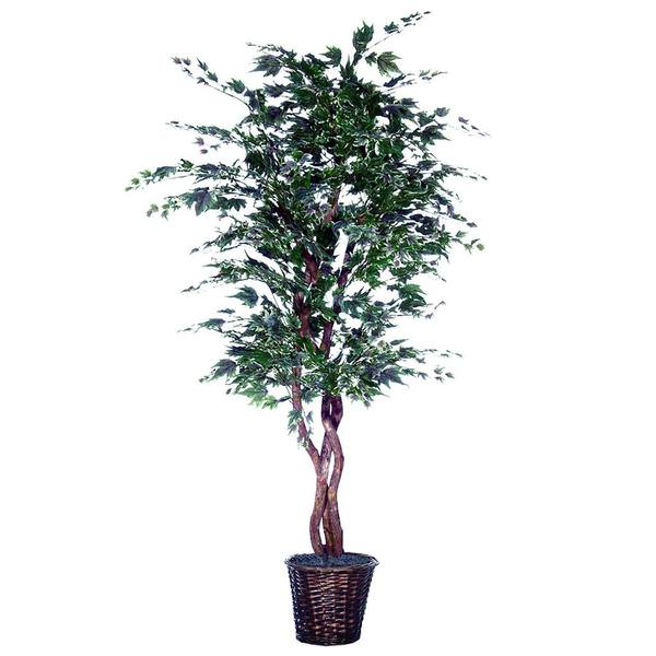 72" Potted Artificial Heartand Silver Maple Tree
