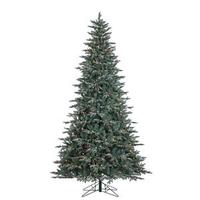 Vickerman 9' x 63" Artificial Crystal Frost Balsam Fir Tree with 1,000 Multi Color Lights