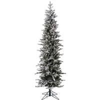 Vickerman 5' x 23" Artificial Frosted Glitter Tannenbaum Pine 150 Clear Lights with On / Off Switch