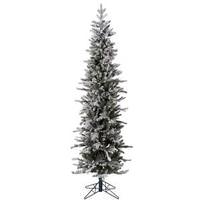 Vickerman 5' x 23" Artificial Frosted Glitter Tannenbaum Pine Tree with 150 Warm White LED Lights