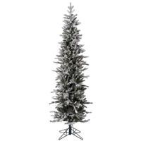 Vickerman 6' x 24" Artificial Frosted Glitter Tannenbaum Pine 250 Clear Lights with On / Off Foot Switch