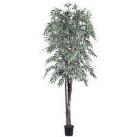 Vickerman 84" Potted Artificial Deluxe Varigated Smilax Tree