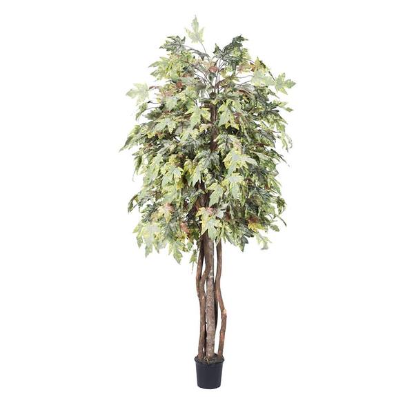 72" Potted Artificial Frosted Executive Maple Tree