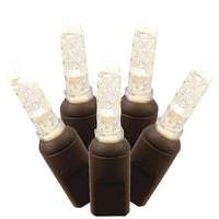 Vickerman 70 Light 9' Brown Wire Warm White LED Icicle Light String