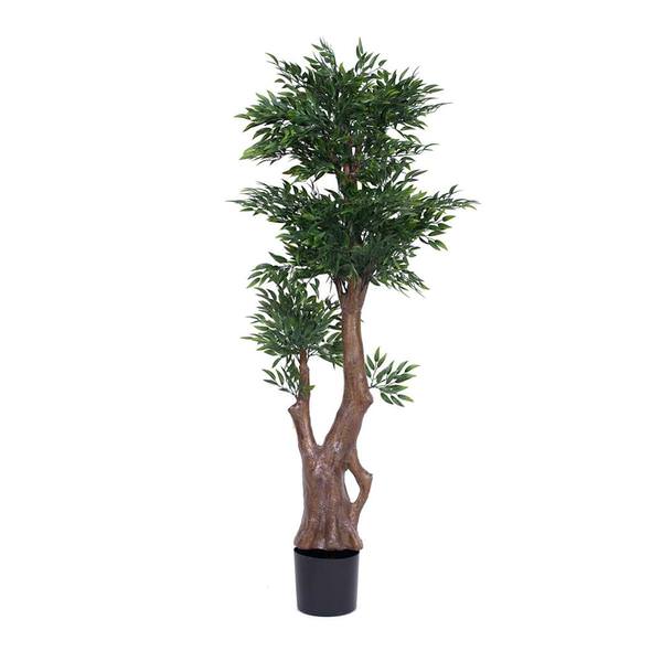 60" Artificial Ruscus Tree in Black Pot