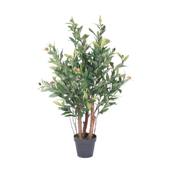 30" Artificial Olive Tree in Black Pot