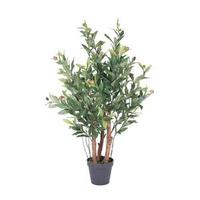 Vickerman 30" Artificial Olive Tree in Black Pot
