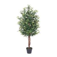 Vickerman 50" Artificial Olive Tree in Black Pot