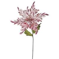 Vickerman 15" Artificial Pink Velvet Poinsettia Flower Pick (3 pack)