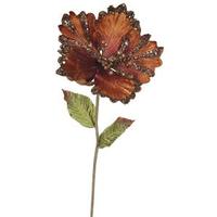 Vickerman 23" Artificial Chocolate Hibiscus Flower (3 pack)