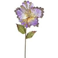 Vickerman 23" Artificial Violet Hibiscus Flower (3 pack)