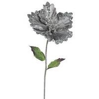 Vickerman 23" Artificial Pewter Hibiscus Flower (3 pack)