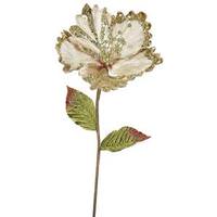 Vickerman 23" Artificial Champagne Hibiscus Flower (3 pack)