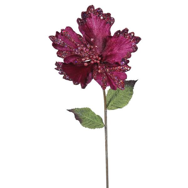 23" Artificial Mauve Hibiscus Flower (3 pack)