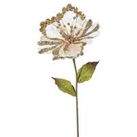 Vickerman 23" Artificial Rose Gold Hibiscus Flower (3 pack)