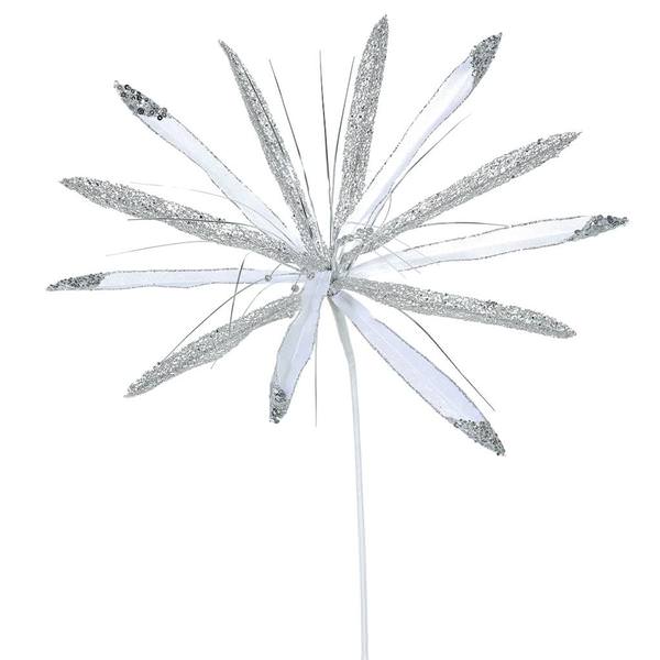 24" Artificial White Velvet Papyrus Flower (3 pack)