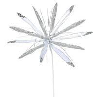 Vickerman 24" Artificial White Velvet Papyrus Flower (3 pack)