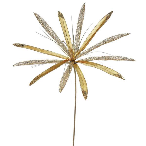 24" Artificial Gold Velvet Papyrus Flower (3 pack)