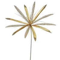 Vickerman 24" Artificial Gold Velvet Papyrus Flower (3 pack)