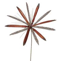 Vickerman 24" Artificial Chocolate Velvet Papyrus Flower (3 pack)